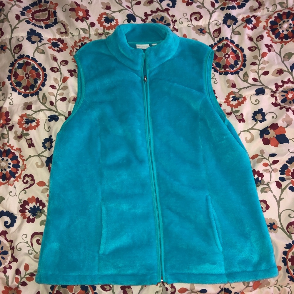 Fuzzy jacket vest